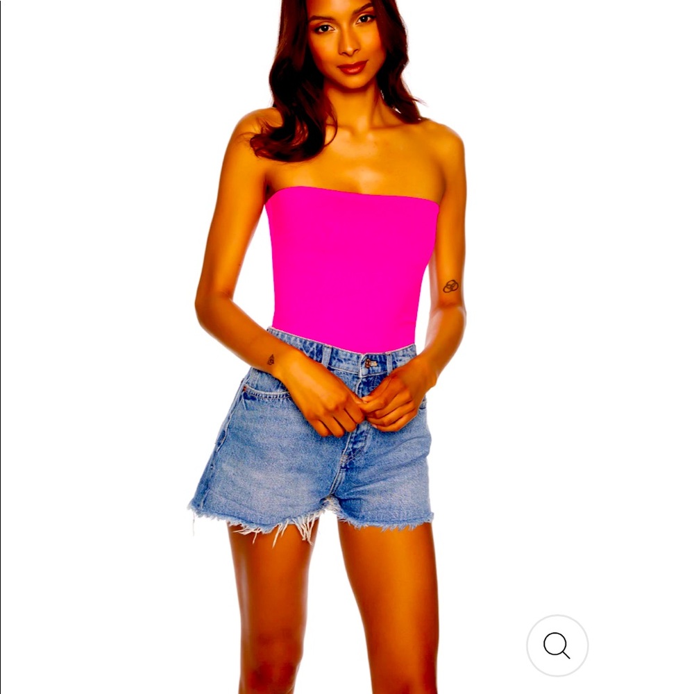 COPY - Susanna Monaco essential tube top, pink glo, size S